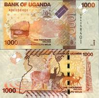 *1000 Šilingov Uganda 2010-22 P49 UNC - Kliknutím na obrázok zatvorte -